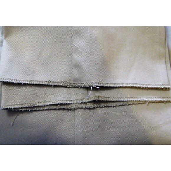 Edwards Slacks 38 Khaki Tan Wrinkle Resistant Pleated Unhemmed 100% Cotton NEW - Picture 7 of 8